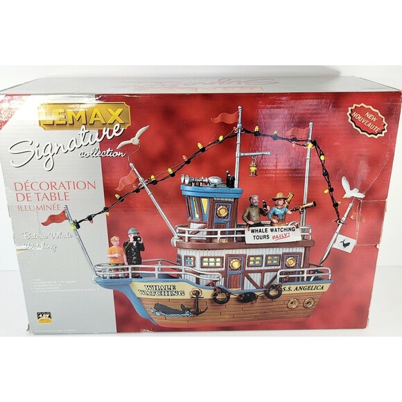 Lemax Other - Lemax Signature Whale Watching Boat Lighted Nautical Figurine Medium Resin